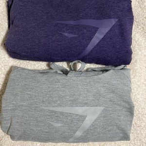 Grey crop gymshark hoodie